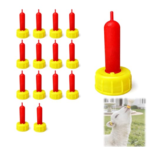 15 Pack Goat Nipples, Soft Goat Bottle Nipples for Baby Goats, Flexible Goat Nipples for Feeding Baby Goats, Replacement Livestock Feeding Nipples for Goat Milk Bottles
