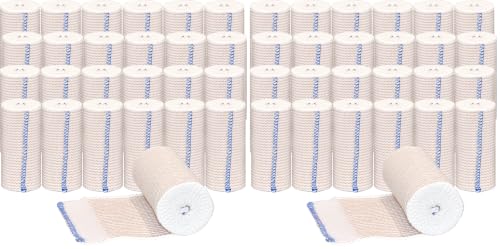 48 Pack Elastic Bandage Wrap 4” Bandage Wrap with Hook and Loop Closure on Both Ends Self Adhesive Bandage Wrap for Sports, Medical, and Injury Recovery - size: 4 Inch (Pack of 2)