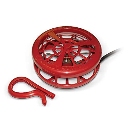 K&H Stock Tank Deicer, Pond Heater, 1000W, Safety Listed, Red | Floating or Submersible Stock Tank Heater; Pond & Water Trough Deicer for Horses, Cattle & Livestock; Cage & Cord Clip - size: 1000 Watts