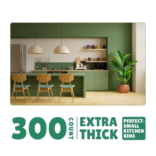 Compost Bags, Compostable Trash Bags 2.6 Gallon Compostable Bags Small 300 Count Compost Bags for Countertop bin Extra Thick 0.71 Mil. ASTM D6400 Certified By BPI and TÜV AUSTRIA 2.6 Gallon, 300 Units - size: 300 Count (Pack of 1), style: 2.6 Gallon