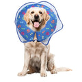 Inflatable Dog Cone Collar, Adjustable Size Soft PVC 2-in-1 Dog Donut Collar After Surgery with Detachable, Inflatable Collar for Small Medium Large Dogs and Cats (Blue, XL)