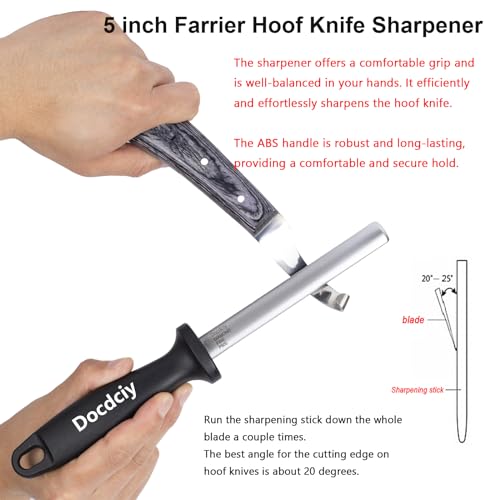 8 Inch Farrier Hoof Trimmer, Sharpener Kit for Goats, Pigs, and Hooved Animals, Professional Hoof Clippers, Rasp, and Trimming Tools, Complete Goat Hoof Care Kit