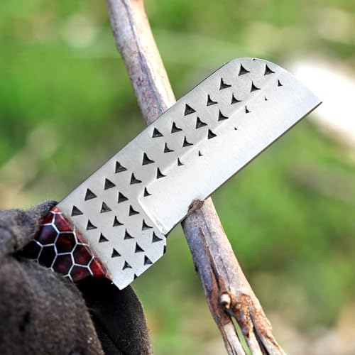 Custom Handmade 7'' fixed blade hoof rasp steel/Cow boy knife/Damascus steel Bull cutter knife, cowboy knives with pancake leather sheath (SUSA 112) - color: SUSA 112