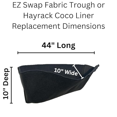 EZ Swap 44 Inch Fabric Trough Coco Liner Replacement for Window Basket Flower Planter - 44" Coconut Coco Fiber Alternative for Hayrack Planters. Use 3+ Seasons - Made in The USA! (2-Pack) - size: 44" Inch (2-Pack)