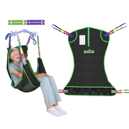 Universal Full Body Patient Lift Sling, Heavy Duty 500lbs Weight Capacity, Mesh Transfer and Bathing Sling for Home & Hospital Care, Easy Adjust and Washable (Lrge) - size: Lrge