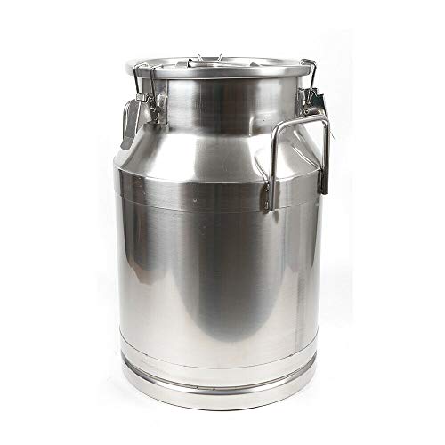 Stainless Steel Milk Can - 40L Wine Pail with Sealed Lid, Ideal for Milk and Wine Storage - size: 40L