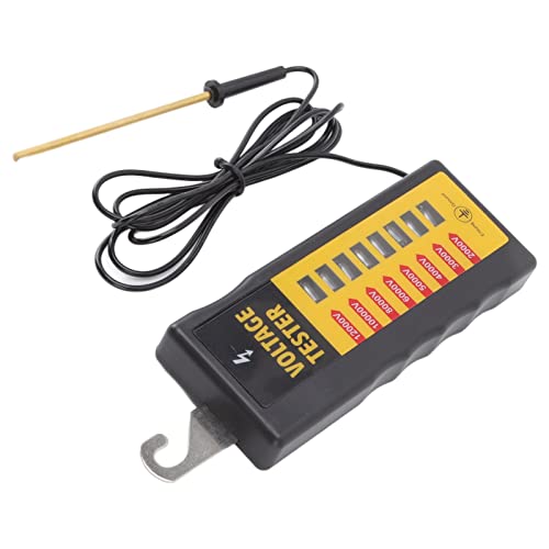 Generic Electric Fence Voltage Tester, 2000-12000V Wide Measurement Range with 8 Neon Lights, Portable Fault Finder, Ideal for Farms, Livestock & Ranch