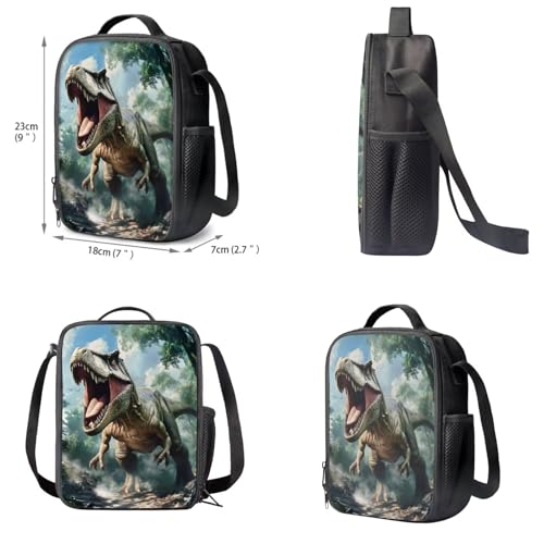 Upetstory Dinosaur Backpack for Kids Girls Boys School Bag Set Elementary Kindergarten Preschool Bookbag with Lunch Box Pencil Case Water Bottle Sleeve Book Cover Travel Cycling Holiday - color: Dinosaur