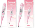 Clinical Digital Thermometer for Adults and Babies, Oral Armpit and Rectal Temperature Thermometer for Fever with Alarm, Flexible Tip (Pack of 2) - size: DT008 (Pack of 2)