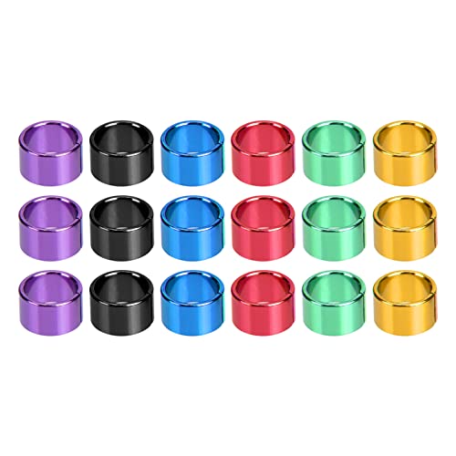 YARNOW 18Pcs Aluminum Pigeon Rings - Colorful Bird Identification Bands for Pigeon Foot Tagging and Leg Marking Reusable Lightweight Bird Bands for Doves Quail and Poultry