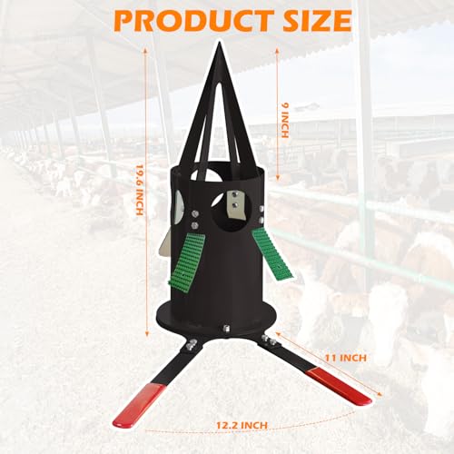 Bulk Bag Unloader for Animal Feed, Grain & Fertilizer | FIBC Big Bag Dispenser | Heavy-Duty, Portable Tool for Farm, Warehouse, Construction - color: Black
