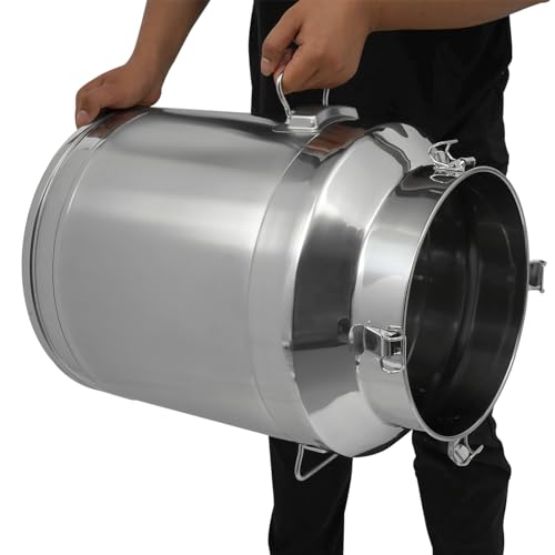 64L/16.90Gal Stainless Steel Milk Can 304 Stainless Steel Milk Jug Sealed Bucket Wine Pail Bucket Milk Can Liquid Storage Container w/Faucet & Sealed Lid for Milk Wine Water Liquid - size: 64L|w/Faucet|304