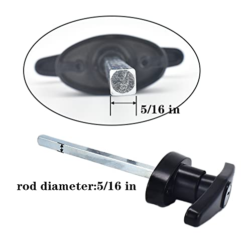 6" T-Handle Shed Door Lock Handle with Lock Keyed Alike Garage t Handle Shed Latch Hardware Locking Handle Lock with 4 Keys & Allen Wrench 1kit - size: 6" T-Handle Lock 1kit