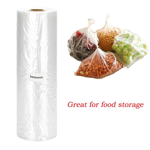 Immuson 12" x 20" Plastic Produce Bag on a Roll Food Storage Bags Clear Plastic Produce Bag for Fruits, Vegetable,Bread, Kitchen Bags (350 Bags-1 Roll) - size: 1 Roll-350 Bags