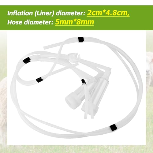 Goat Milking Machine Accessory Double Head Teat Cup | Leak Proof Goat Milking Teat Cups, Standard Size φ20mm - style: Goat