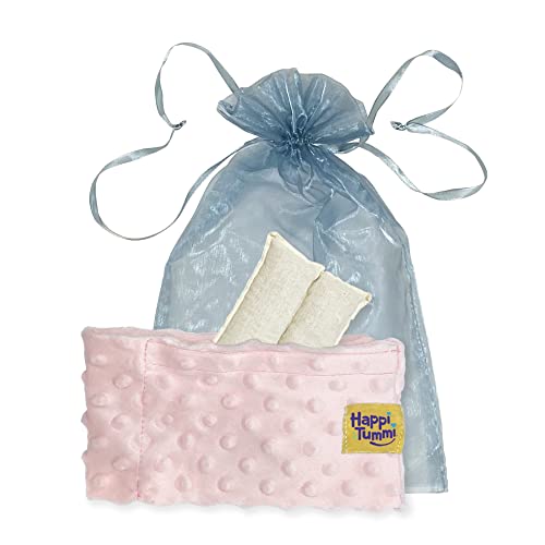 Colic and Gas Relief for Babies and Infants- Heated Belly Wrap for Newborns - Aromatherapy Wrap for Upset Tummy and Constipation - color: Pretty-n-plush Pink