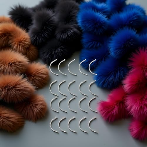 20Pcs Sliver Veterinary Suture Needles for Animal Surgical Needle and Fur Sew Tool Sewing Notions, Fur Sewing Tool Set