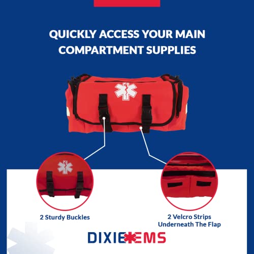 Dixigear First Responder On Call Trauma Bag W/Reflectors - Red - color: Red