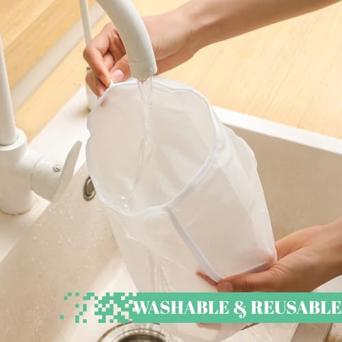 Cheese Cloths for Straining– Reusable Filter Bags Ultra-Fine Mesh Strainer for Filter NutMilk, Yogurt, Fresh Cheese, Juicing, Coffee, Milk, Butter & Juices (3)