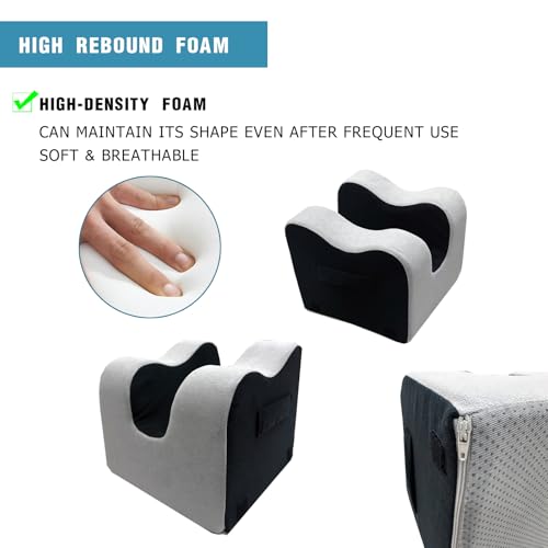 4 Heights Adjustable Knee Replacement Pillow for Recovery | Leg Elevation Pillow for Post Surgery Sleeping - Full Leg Extension Device for ACL MCL TKR Rehab - Comfortable Cover
