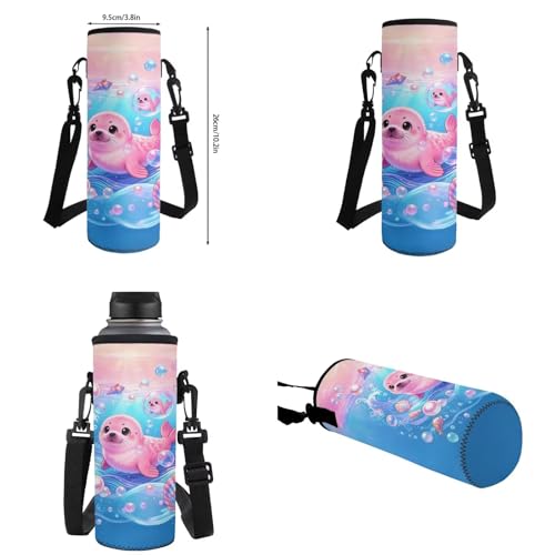 Upetstory Cute Seal Backpack for Girls School Bag Set Boys Lunch Box Pencil Case Kids Schoolbag Elementary Bookbag Students Bookbag Kindergarten Preschool Water Bottle Sleeve Book Cover - color: Seal