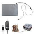 USB Pet Heating Pad – Turns Any Pet Bed Heated (Use Inside Bed), 5V/2A Required, 5-Temp & Timer, 140°F Auto Shut-Off, Waterproof Warmer for Cats/Dogs, Power Bank/Wall Powered (12"x16") - size: 12"x16"