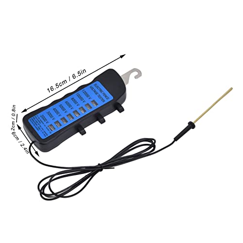 Electric Fence Tester MLD 002A6, 12KV Electric Fence Fault Finder, Equipped with Electric Fence Indicator Light for Farms, Gardens and Livestock Enclosures, 6.5x2.4x0.8in