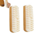 Suede Shoe Brush and Eraser, 2PCS Soft Rubber Bristle Shoe Brush, Suede Shoes Cleaner with Wooden Handle, Stain Eraser Suede Cleaning Brush for Shoes, Bags, Jacket, Purse, Sofa
