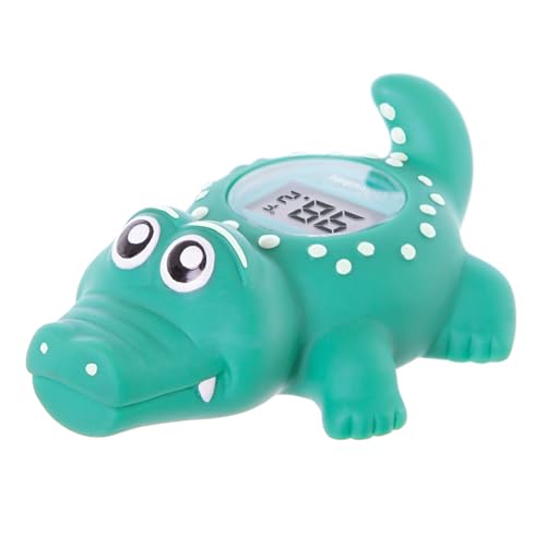 Dreambaby Floating Crocodile Bath Thermometer - Water Temperature Monitoring for Newborns, Infants, Toddlers - Croc Toy with Fahrenheit Display | Instant Digital Water & Room Temperature - Fun Floating Turtle Toy - Helps Monitor Bath Water Temperature - c