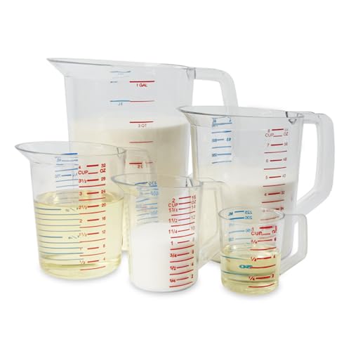 Rubbermaid Commercial Products Bouncer Clear Measuring Cup, 8-Cup/2-Quart, Clear, Strong Food Grade, Easy Read for Liquid/Dry Ingredients, for Home/Professional Kitchen - size: 2 Qt