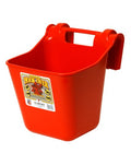 Little Giant® Plastic Hook Over Feeder | Mountable Livestock & Pet Feed Bucket | Horse Feed Bucket | Made in USA | 12 Quarts | Red - color: Red, size: 12 quart