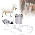 5L Dual Head Sheep Goat Cow Milking Machine Vacuum Impulse 304 Steel Pump Milker Electric Automatic Cow Milker Machine with Milk Tube Brush for Sheep Goat/Cow