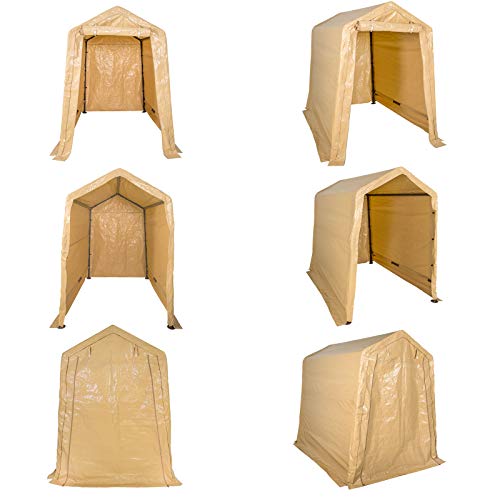 Sunnyglade 8X6' Shed Heavy Duty Storage Shelter with Roll up Door Portable | 8X6 Shed Portable Canopy Storage Shelter with Weatherproof Pe Fabric, Rustless Steel Frame