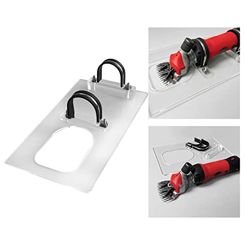 Fenteer Shearing Bracket for Sheep Shears and Carpet Trimmers, 13.78 x 7.87 in Acrylic Tufting Aid for Livestock Grooming - color: A