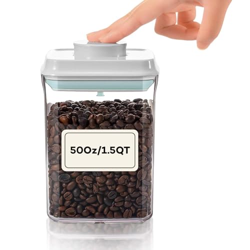 Bop Top Airtight Food Storage Containers | Pop-Top Lid | 6 Cups / 50 Oz | kitchen canister set, for flour, sugar, snacks, pasta, baking - color: Single: 50 oz