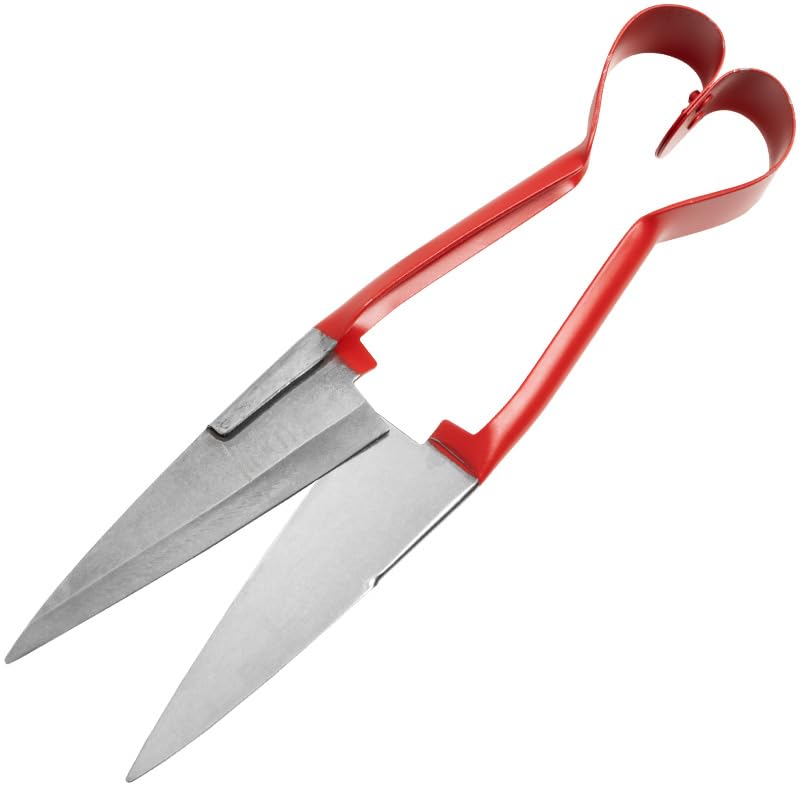 Premier 1 Red Shank Hand Shears for Wool Sheep & Livestock - 6.5" Blade | Double bow handle for soft squeeze. British pattern. Double hollow ground 6.5" blades. For fitting & hand shearing.