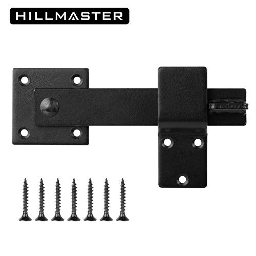 HILLMASTER Sturdy 6" Farm Flip Fence Gate Latch, Barn Door Lock Flip Latch Hardware, Rustic Gate Lock for Cabinet, Shed, Sliding Doors, Matte Black (Pack of 2) - size: 6in (Pack of 2)