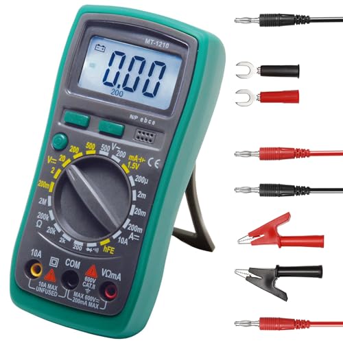 Sumnacon 4 in 1 Banana Plug Alligator Clip Pure Copper Fork Test Lead, 6.6 Ft Multimeter Flexible Test Lead Wire Cable with Protective Jack Copper Clamps for Electrical Testing 1000V/15A - size: 6.6 ft
