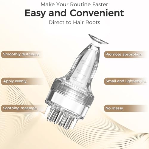 Minoxidil Applicator, Quick Efficient Apply No Messy Hair Serum Applicator | Small Minoxidil Applicator Tool, Hair Applicator Bottle Minoxidil Brush Scalp Applicator Comb Dedicated to Minoxidil - style: Style NNL-A