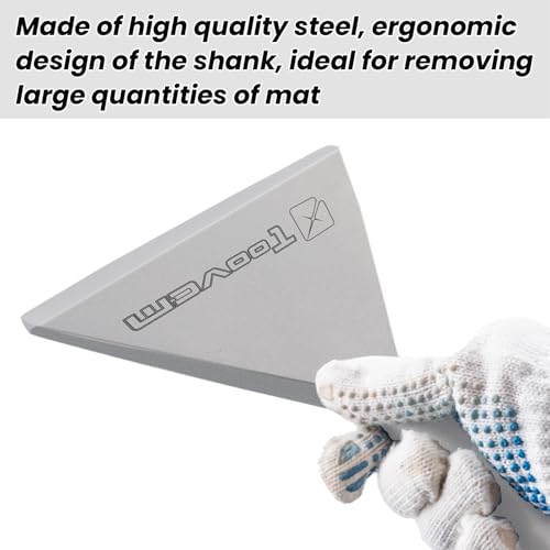 TOOVEM 6 Inch Wide SDS Max Chisel for SDS Max Shank Rotary Hammer Drills | Floor Scraper Tile Removal Scraping Steel Flat Shovel Bit Tool for Removing Floor, Concrete Mortar Thinset
