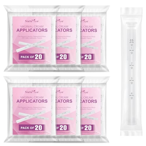 Disposable Vaginal Applicators – Updated with Dosage Markings, Individually Wrapped for Hygiene, Fits Most Lubricants, Creams & Gels, Feminine Care Essentials (120 Pack) - size: 120 Pack