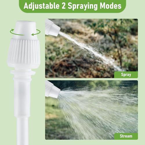Qualirey Battery Powered Sprayer Wand, 38mm Cap for 1 Gallon Jugs | Electric Spray Nozzle with Hose and Holster, for Weed Killer, Pest Control and Garden Treatments