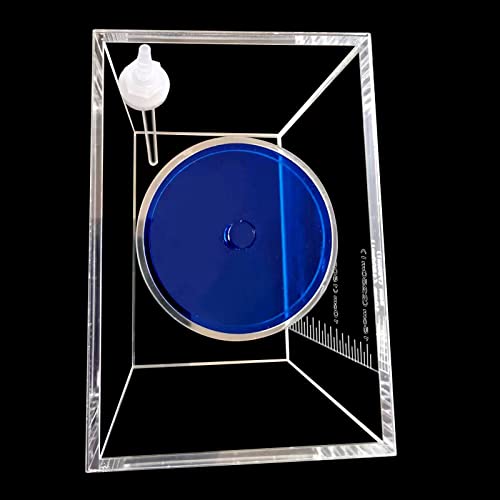 Acryli Made dosing Container, Liquid srorage Bucket, Aquarium Air Pump Accessories，dosing Pump Liquid containers,Reservoir (2.5L/0.66gal Blue lid) - size: 2.5L 1grid blue lid