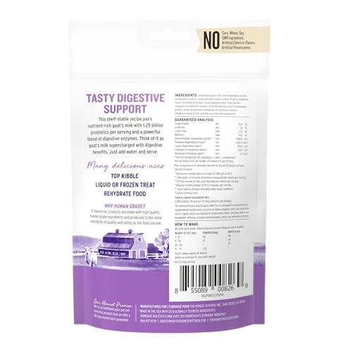 The Honest Kitchen Human Grade Instant Goat's Milk with Probiotics for Dogs and Cats, 5.2 Ounces - size: 5.2 Ounce (Pack of 1)