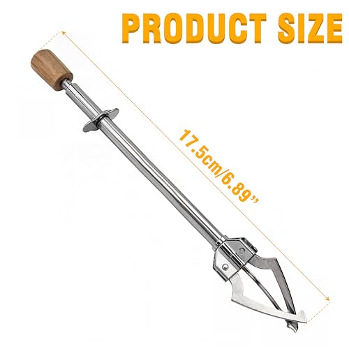 Multifunctional Food Clamp with Non-Slip Handle, Telescopic Ice Cube Grabber, Stainless Steel Pickle Fork, Olives Pickled Onions Utensil