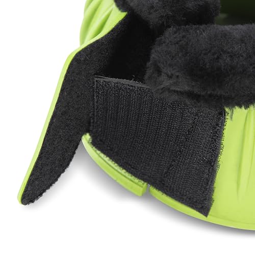 Shires Equestrian Equine Horse Arma Fleece Overreach Bell Boots - color: Bright Green, size: Pony