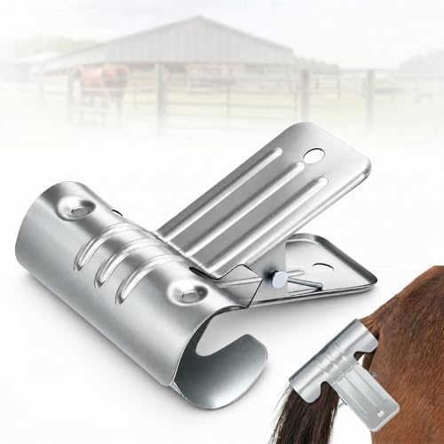 1 Pcs Livestock Show Supplies Cattle Horses Grooming Tail Clamp | Metal Secure Tail Holder Cleaning Handling Tool, Washing Dog Goats Sheep Farm Animal Supplies Accessories, Animal Lovers Gift