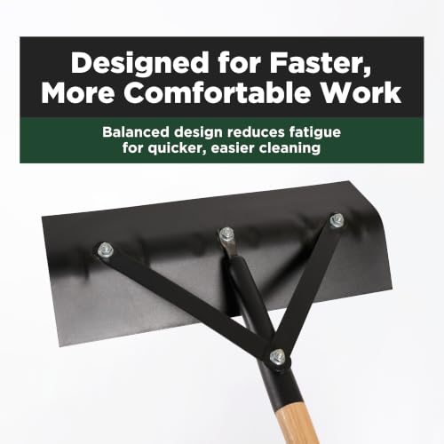 SCENIC ROAD 18" Reversible Metal Blade Scraper 58" Handle USA (SR18) - size: 18-inch Steel
