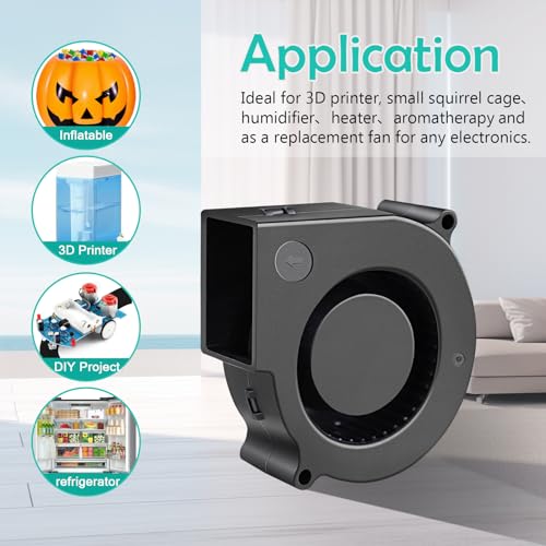 75mm x 30mm Brushless 24V DC Squirrel Cage Blower Fan Dual Ball Bearing High Performance Small Centrifugal Cooler 2Pin - style: 75 x 30 24v2p