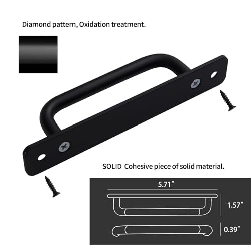 12 Pack 5 Inch 128 mm Matte Black Cabinet Handles Aluminum Drawer Pulls Sliding Door Pulls - color: RoundBlack, size: 5 Inch